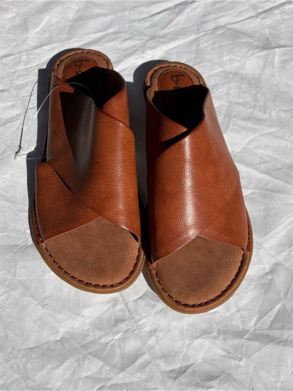 b.o.c. Women's Slip-On Leather Loafers - Cognac Brown